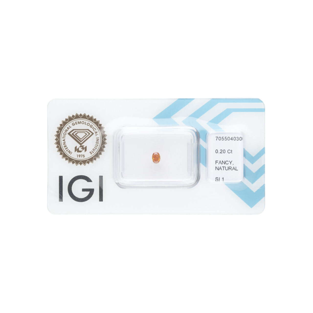 Diament naturalny 0,20 CT / Natural Fancy Intense Yellowish Orange / Oval Modified Brilliant / SI1 / VG - wysyłka 24 h! - Mennica Skarbowa