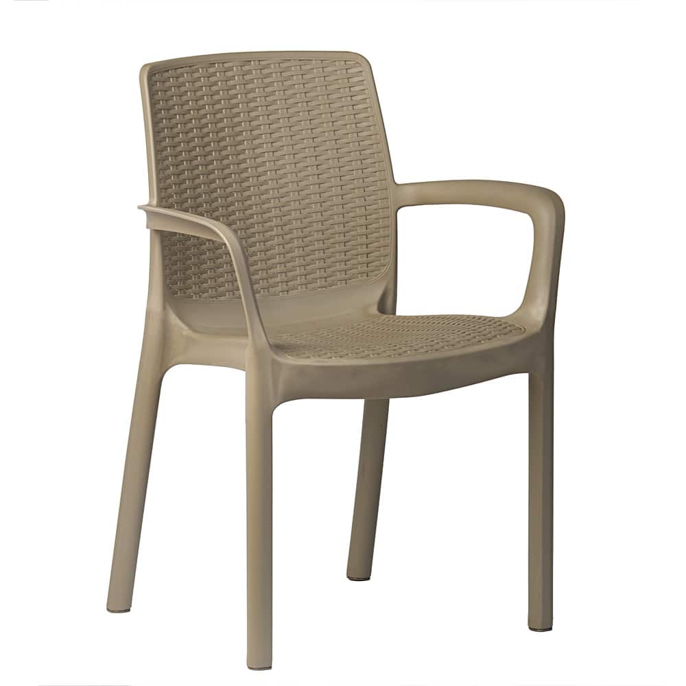 Krzesło ogrodowe Riviera - imitacja rattanu beżowe