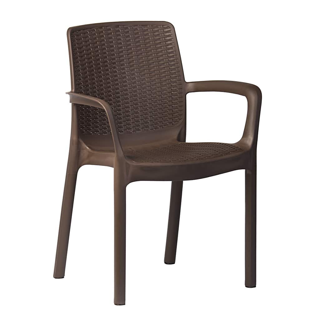 Krzesło ogrodowe Riviera - imitacja rattanu brązowe