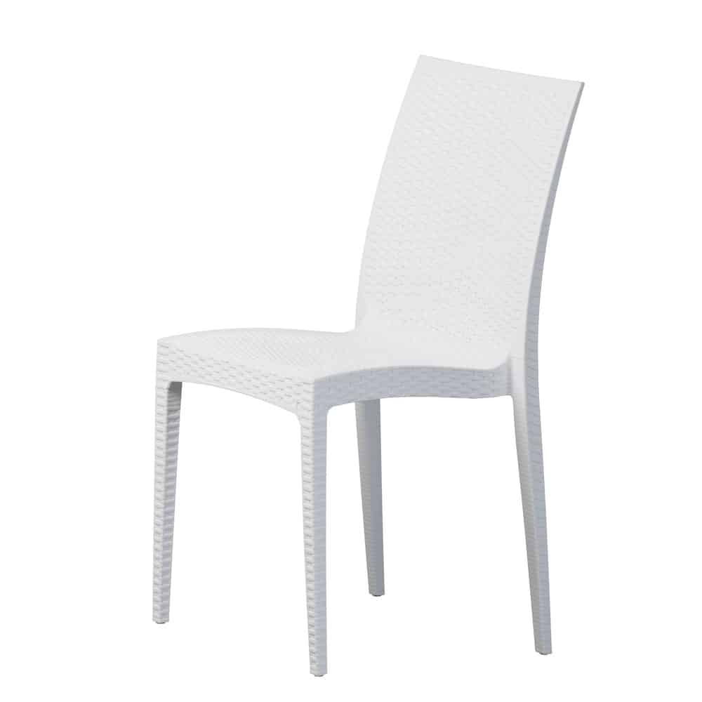 Krzesło ogrodowe Havana - imitacja rattanu białe