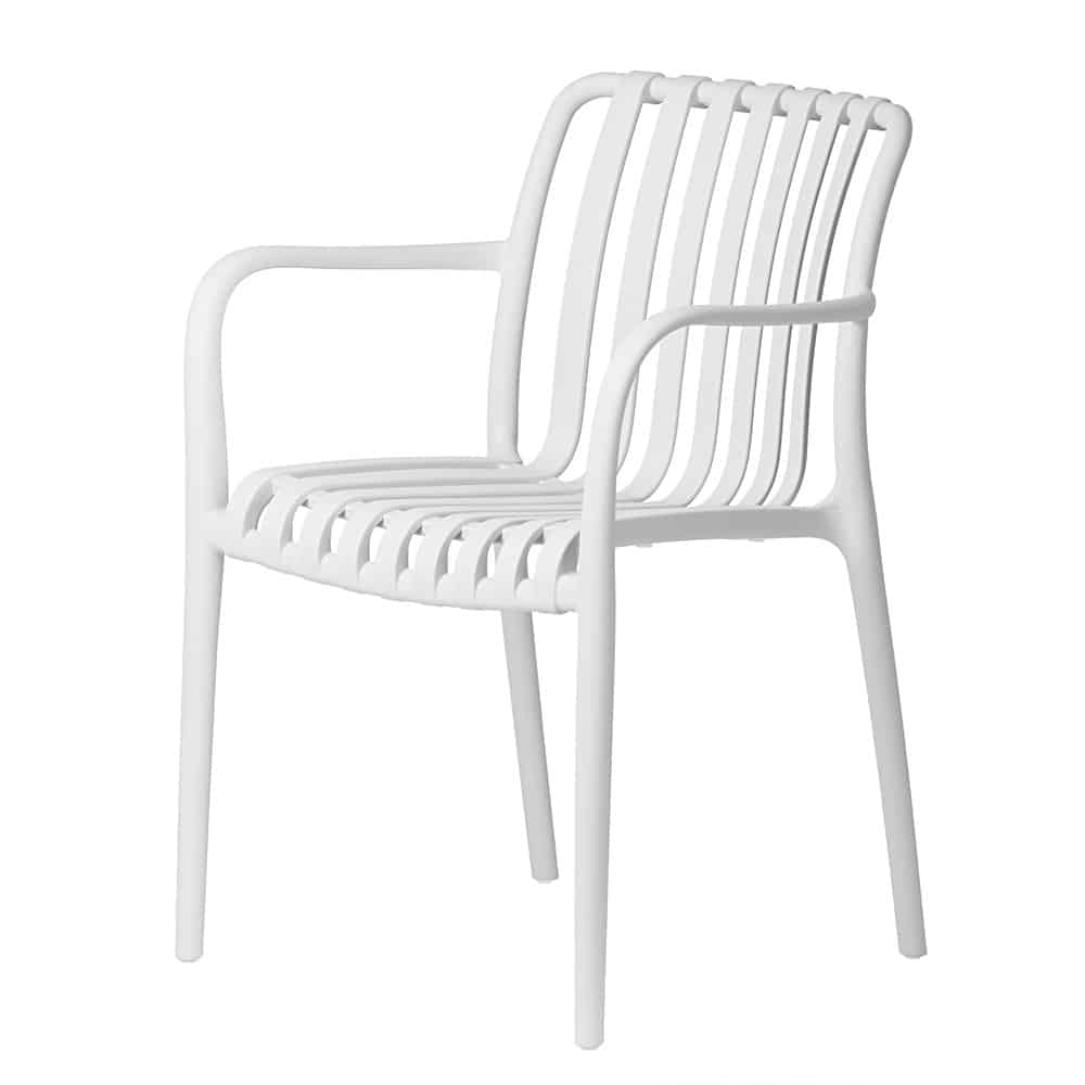 Krzesło ogrodowe ażurowe Aura - białe