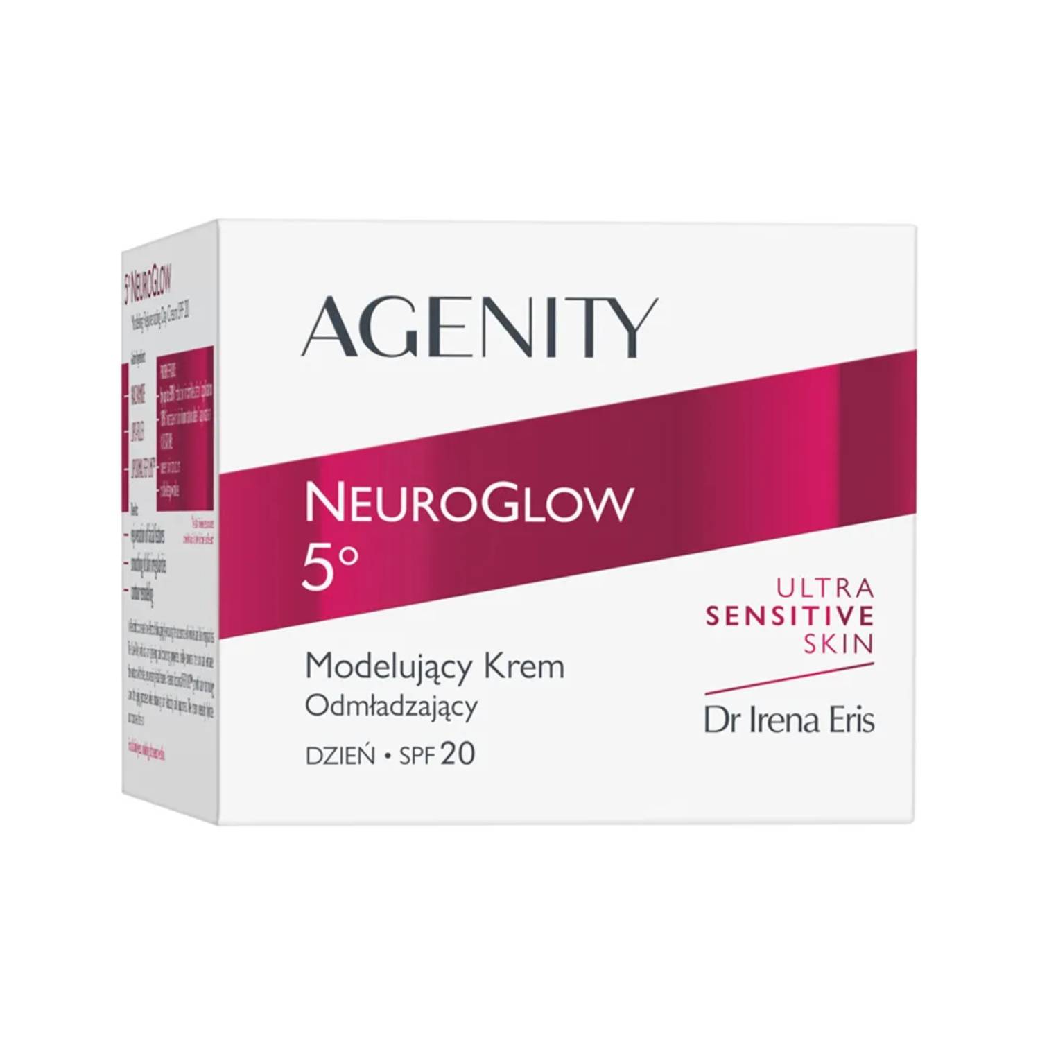 Agenity neuroglow 5°- krem modelujący odmładzający na dzień, spf 20, 50 ml