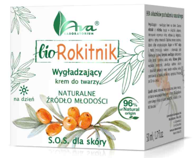 Ava bio rokitnik - krem wygładzający do twarzy, 50 ml