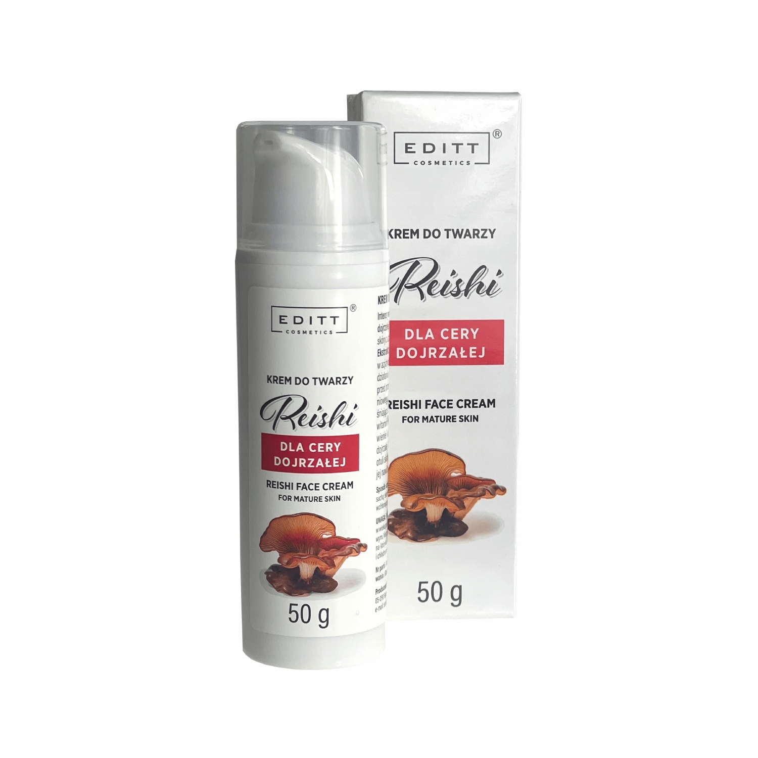 Editt - krem nawilżający, reishi, do twarzy dzień i noc 50 g