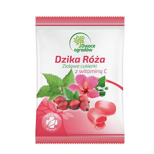 Owoce ogrodów - ziołowe cukierki, dzika róża, 60 g