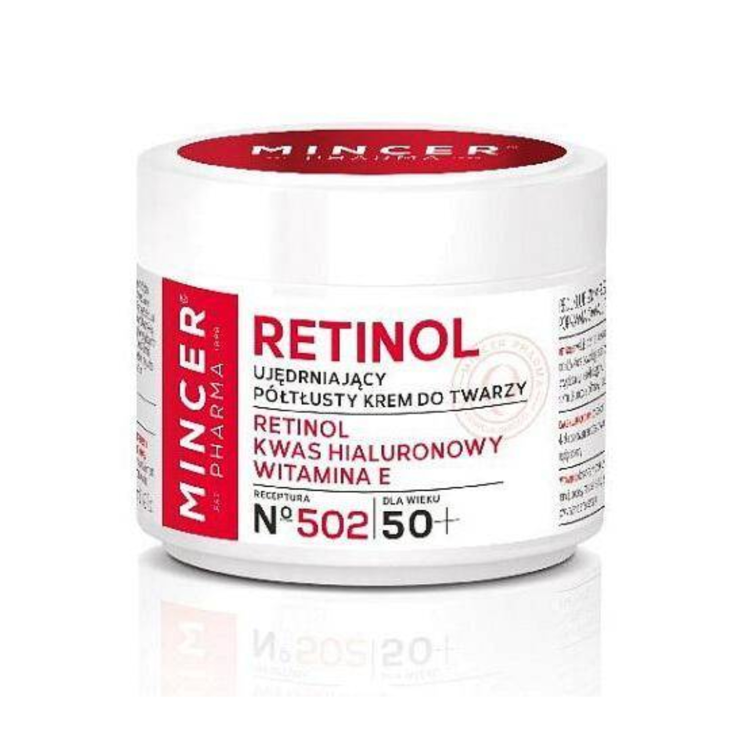 Mincer pharma retinol - ujędrniający, półtłusty krem do twarzy 50+, 50 ml