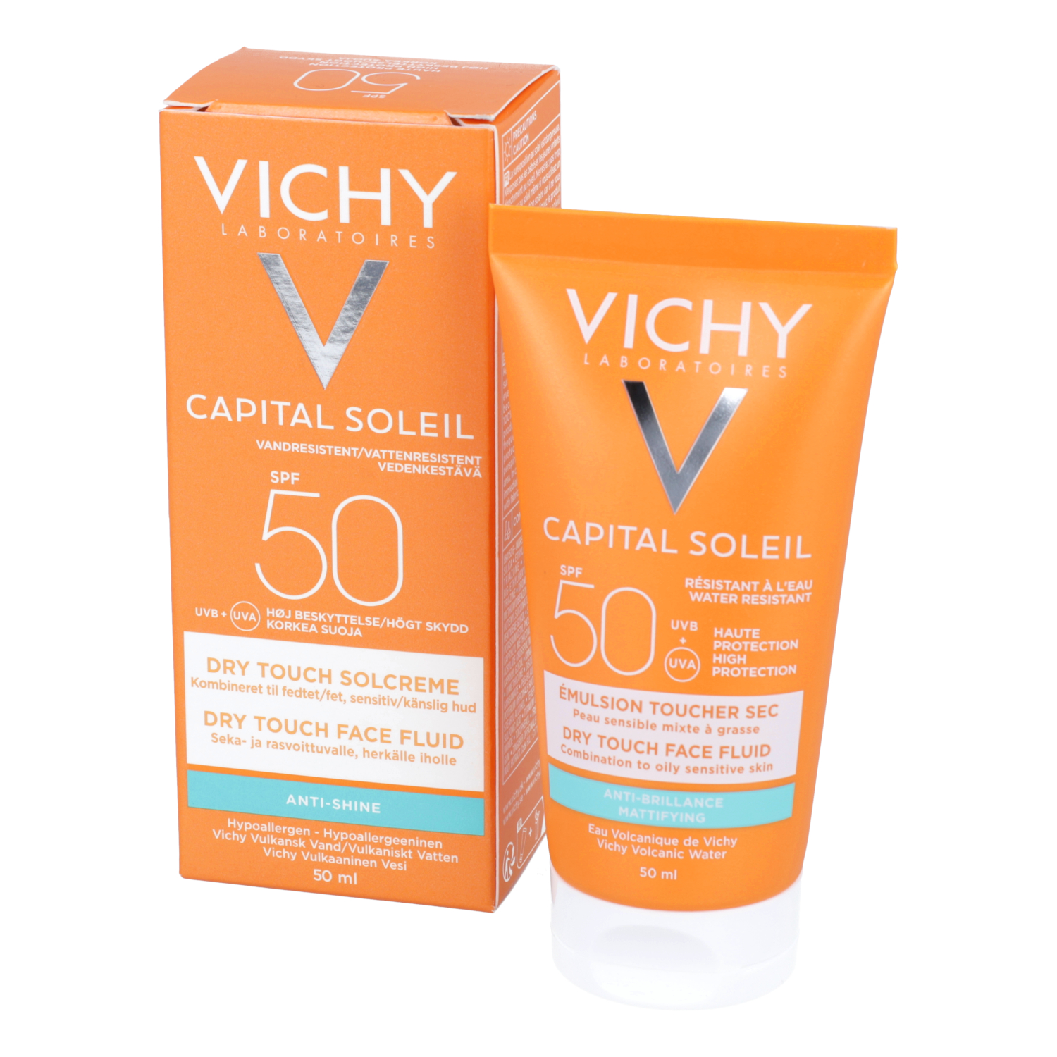 Vichy ideal soleil (capital soleil) - matujący krem do twarzy, spf 50, 50 ml (data ważności: 31.07.2026)