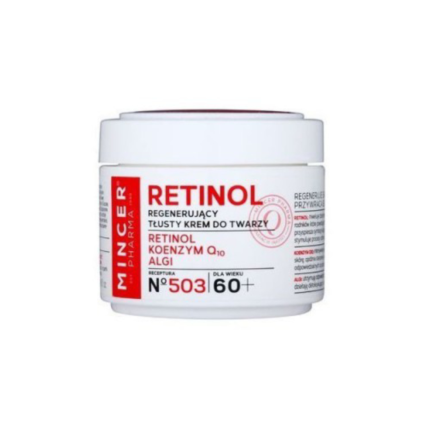 Mincer pharma retinol - regenerujący tłusty krem do twarzy 60+, 50 ml