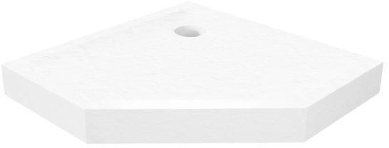 New Trendy Mild Stone brodzik pięciokątny 80x80 cm biały B-0518