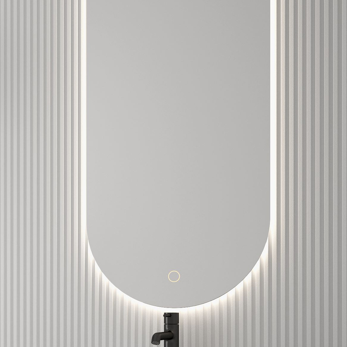 Oltens Nordlis lustro 50x120 cm owalne z oświetleniem od tyłu z matą grzewczą 64114000 - Wysyłka w 24h