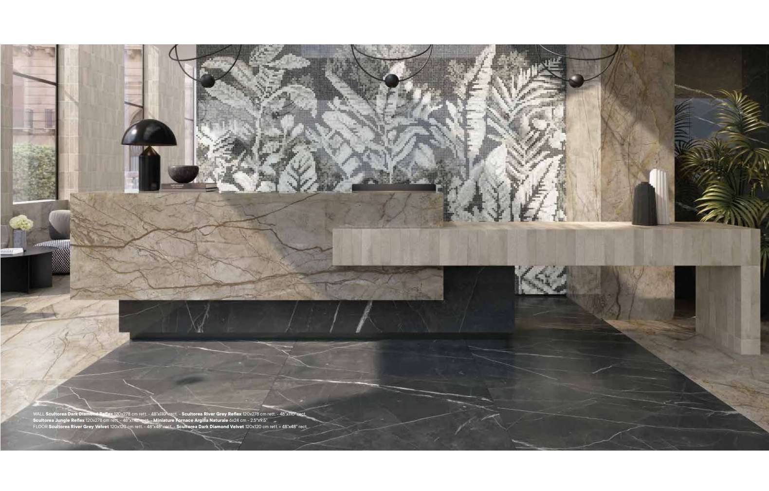 Marca Corona Scultorea płytka ścienno-podłogowa 120x60 cm czarna