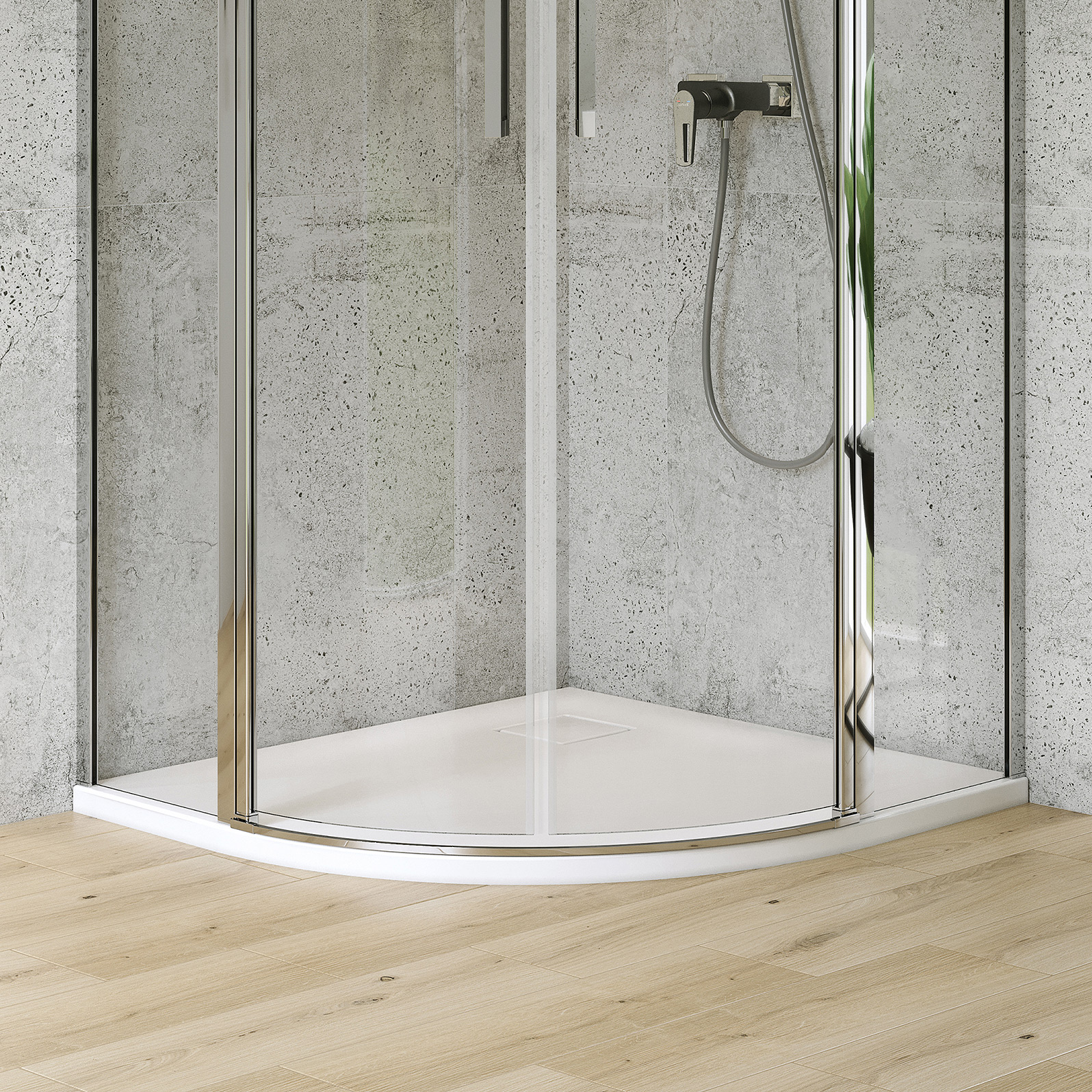 Cersanit Tako Slim brodzik 90x90 cm półokrągły biały S601-120