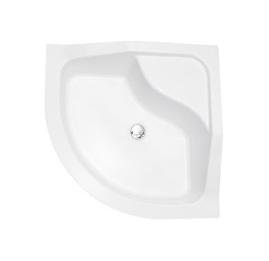 Besco Oliver II brodzik 80x80 cm półokrągły biały #BAO-80-II