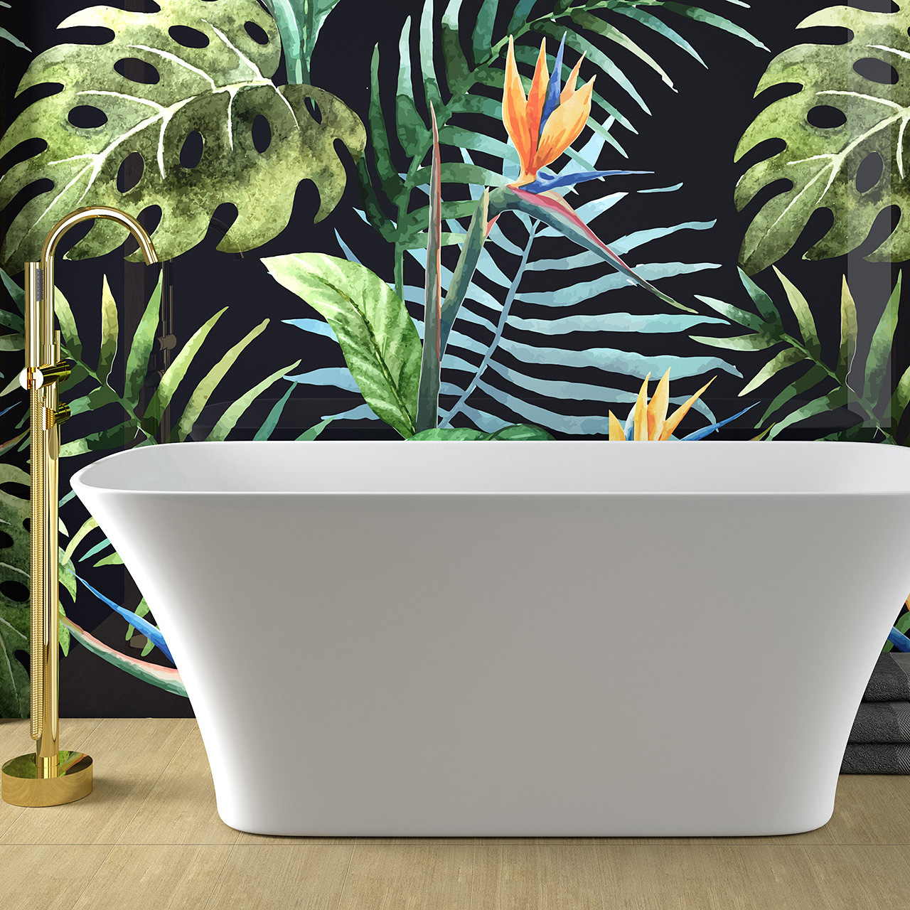 Besco Assos S-Line wanna wolnostojąca 159,4x70 cm prostokątna biała #WMD-160-AL