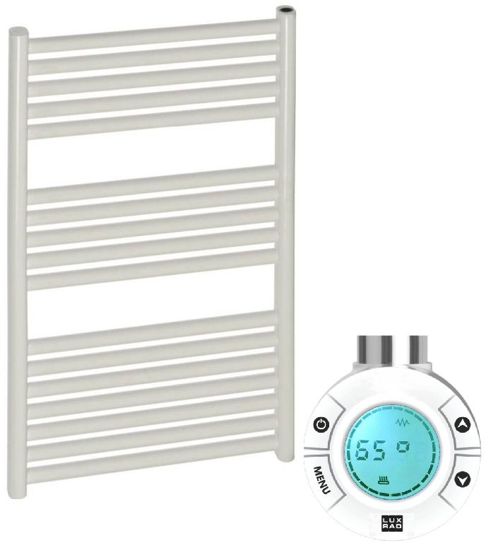 Zestaw Luxrad Ares Elektro grzejnik elektryczny 64,8x45 cm z grzałką biały (ARES6484509003ERG, GLX400B)