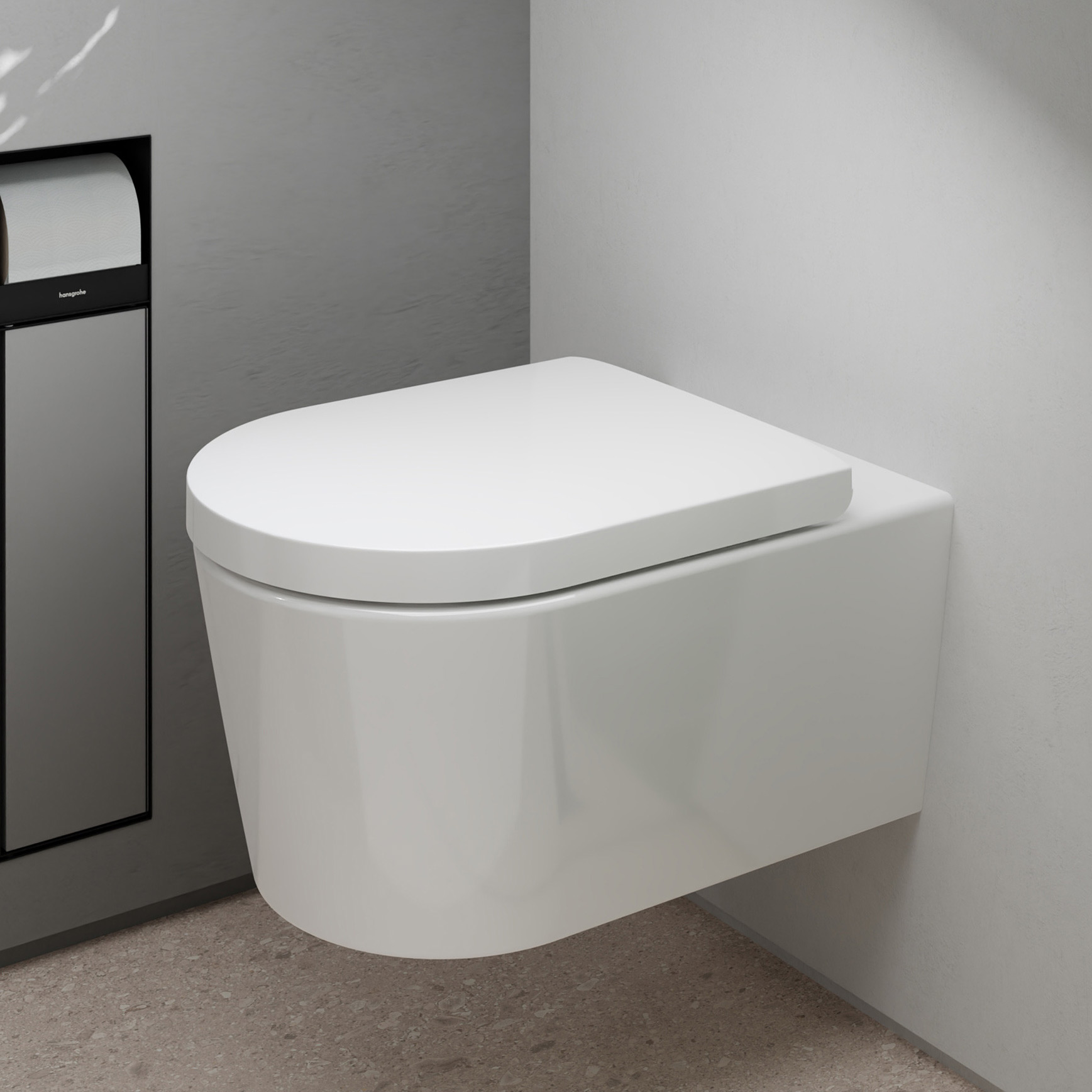 Hansgrohe EluPura S miska WC z deską wolnoopadającą wisząca bez kołnierza biały połysk 60292450 - Wysyłka w 24h
