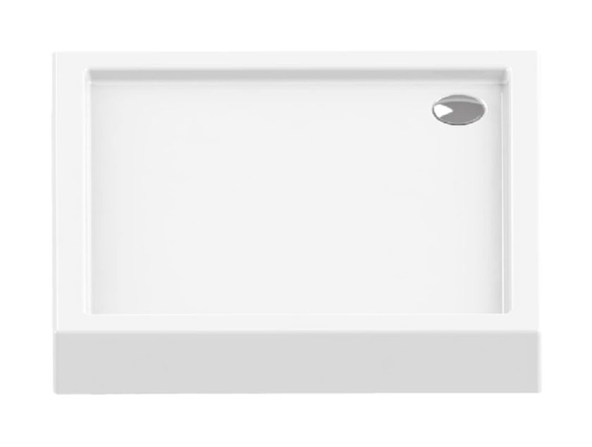 New Trendy Columbus brodzik 80x80 cm kwadratowy biały B-0286