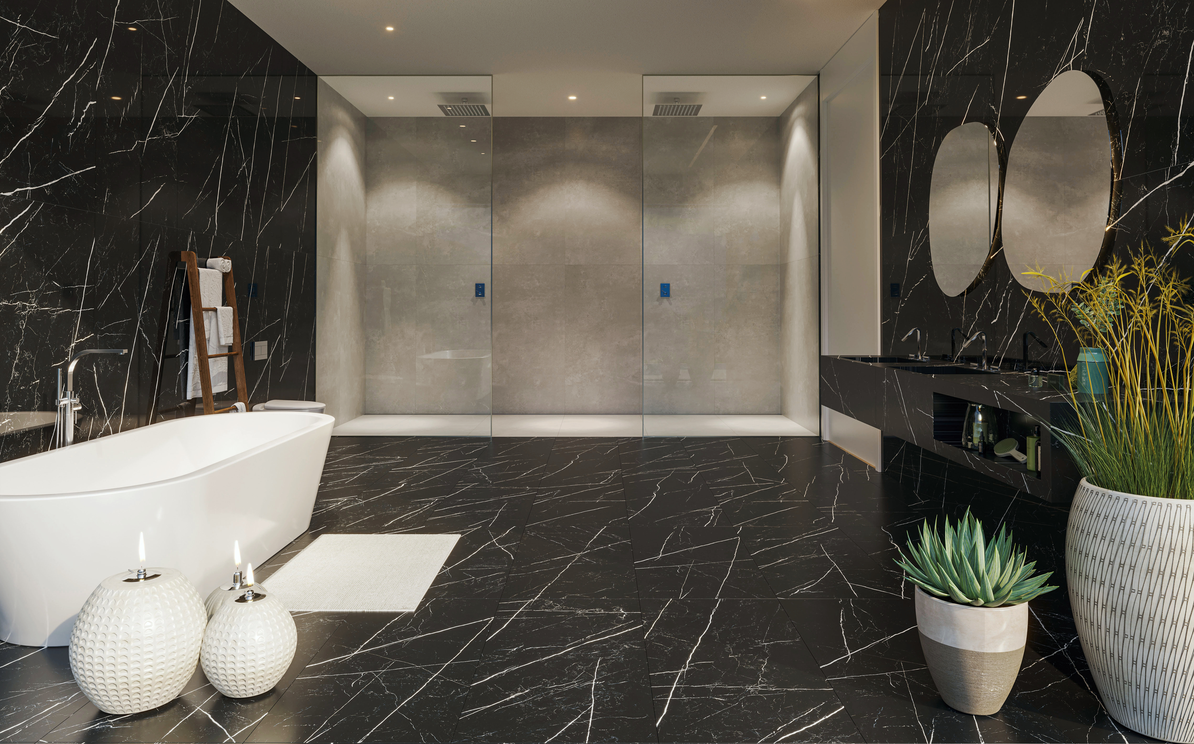 Ego Ceramics Royal płytka ścienno-podłogowa 120x60 cm czarna