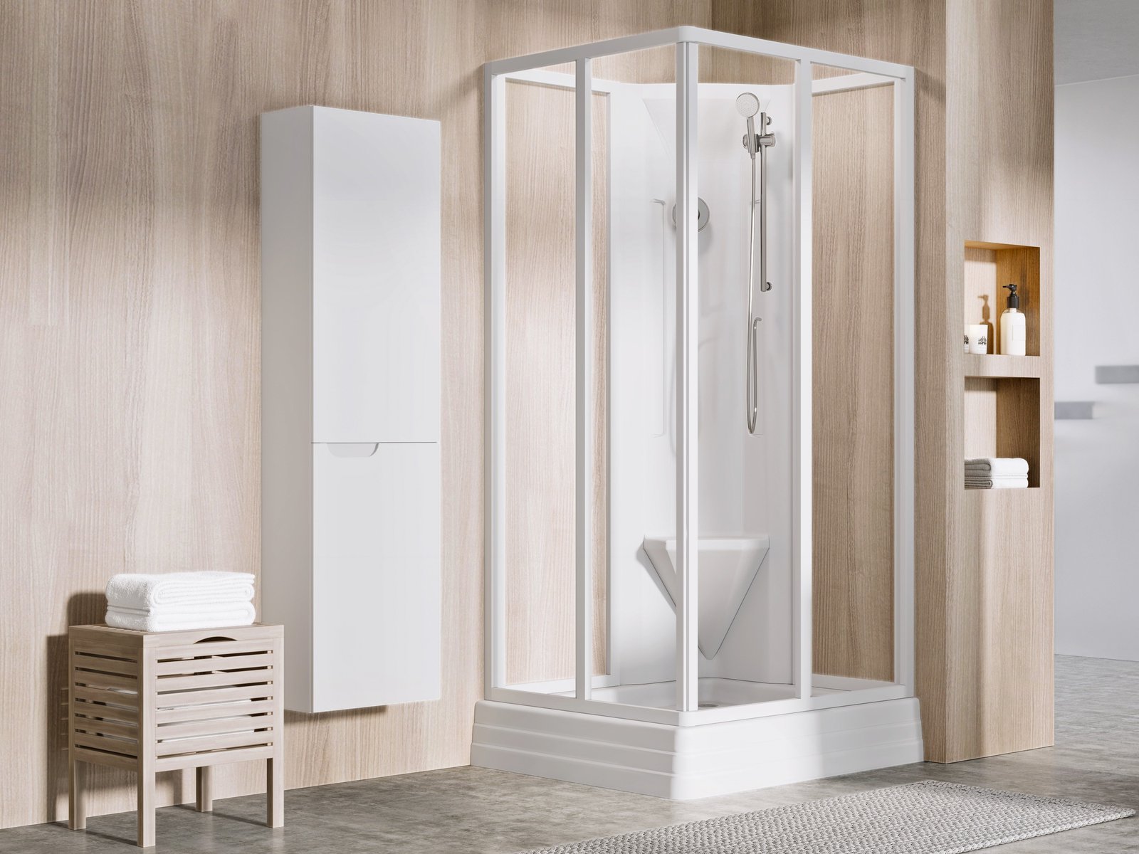 Ravak Angela-90 Kaskada PU brodzik 90x90 cm kwadratowy biały A007701120