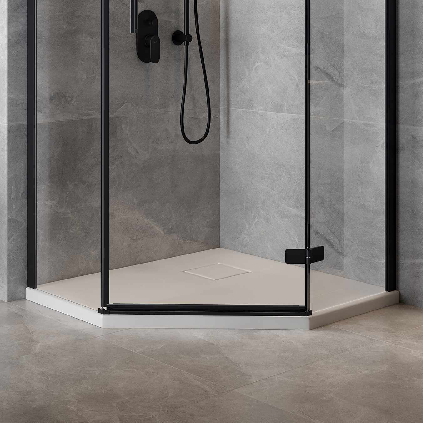 Cersanit Tako brodzik pięciokątny 80x80 cm biały S601-130 - Wysyłka w 24h