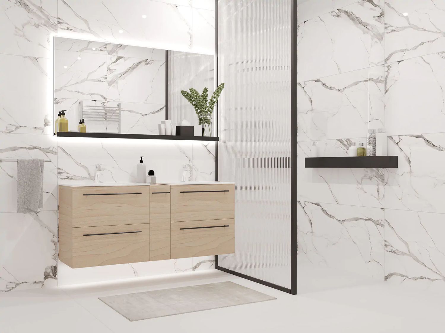 Ceramstic Di Carta płytka ścienno-podłogowa 120x60 cm biała