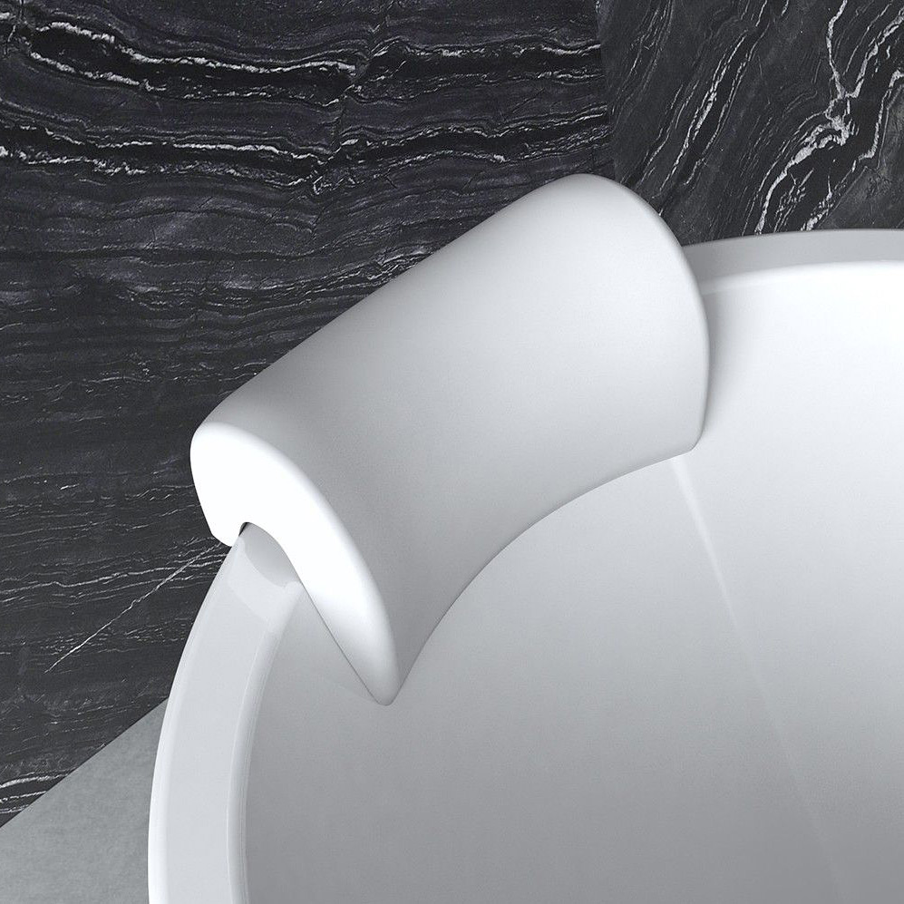 Besco Milo zagłówek do wanny biały ZWML