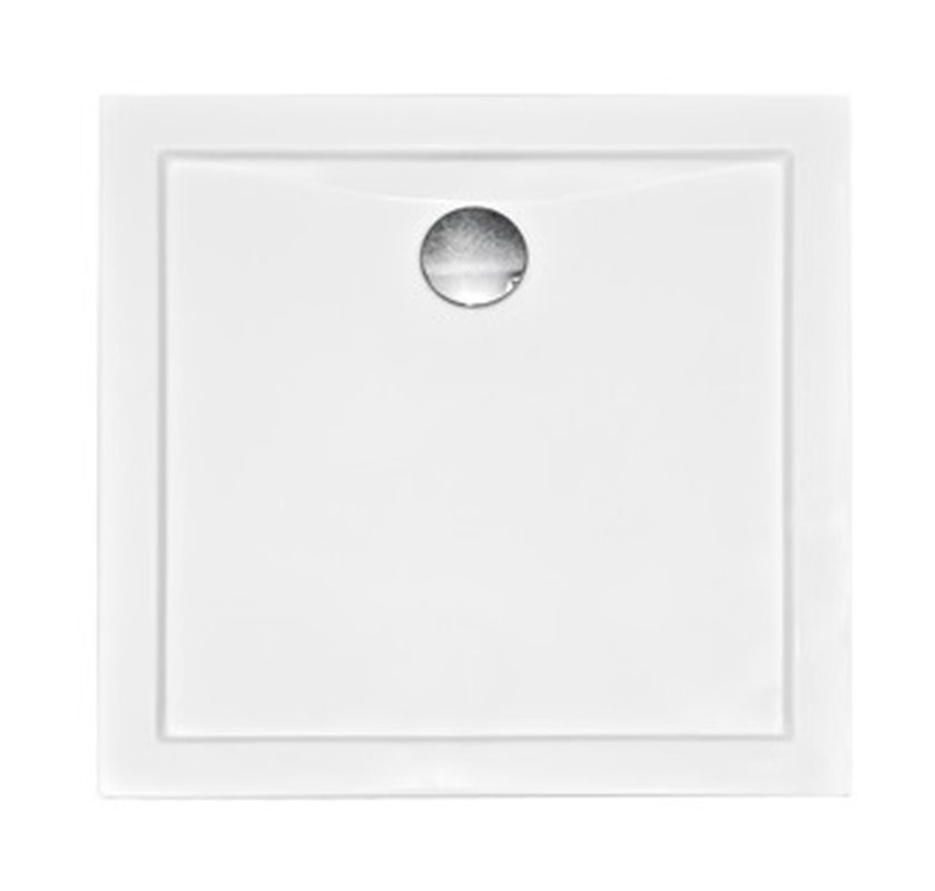 Besco Aquarius Slimline brodzik 80x80 cm kwadratowy biały BAA-80-K