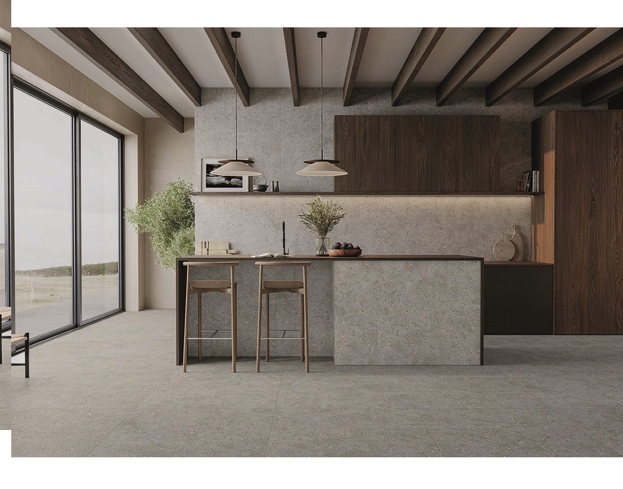 Rocersa Mediterranean Gry płytka ścienno-podłogowa 120x60 cm mix kolorów