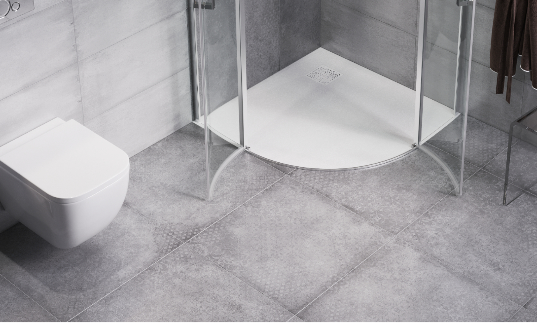 Excellent Arda brodzik 90x90 cm półokrągły kompozyt cappuccino BREX.1504.090.090.CAN