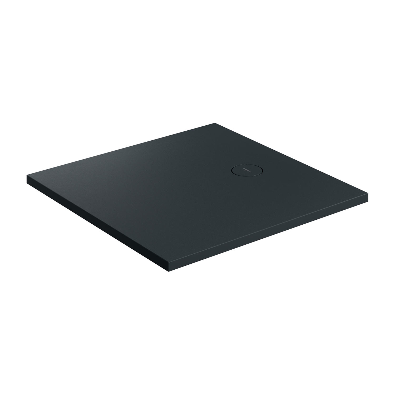 Omnires Aquarock brodzik kwadratowy z maskownicą 80x80 cm black lava mat AQUAROCK80-KBLV