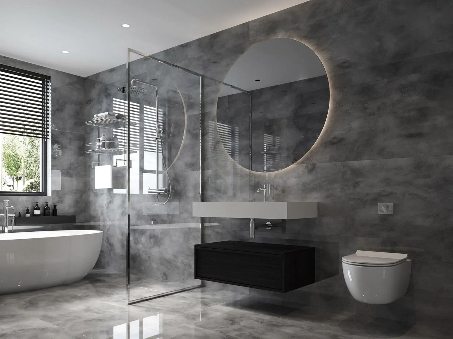 Ceramstic Di Carta płytka ścienno-podłogowa 120x60 cm szara