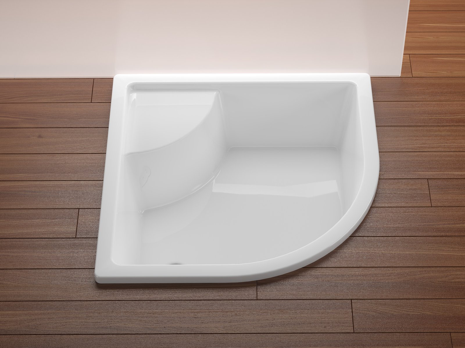 Ravak Sabina-80 LA brodzik 80x80 cm półokrągły głęboki z siedziskiem biały GPX11004