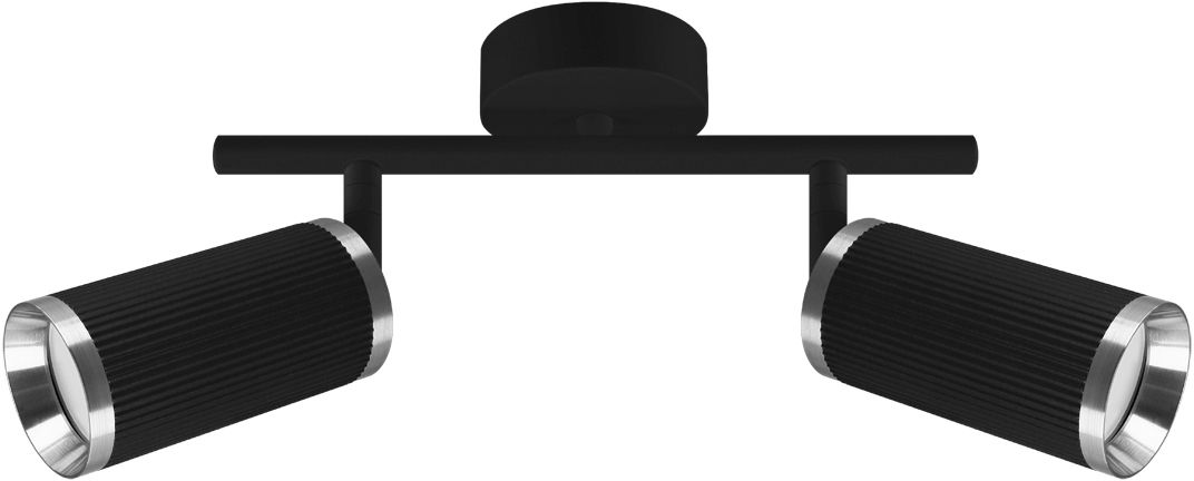 Strühm Frida lampa podsufitowa 2x35 W czarna/chrom 04201