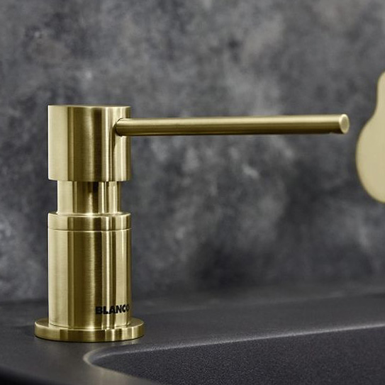 Blanco Lato dozownik do płynu 300 ml blatowy złoty satynowy 526699 - Wysyłka w 24h