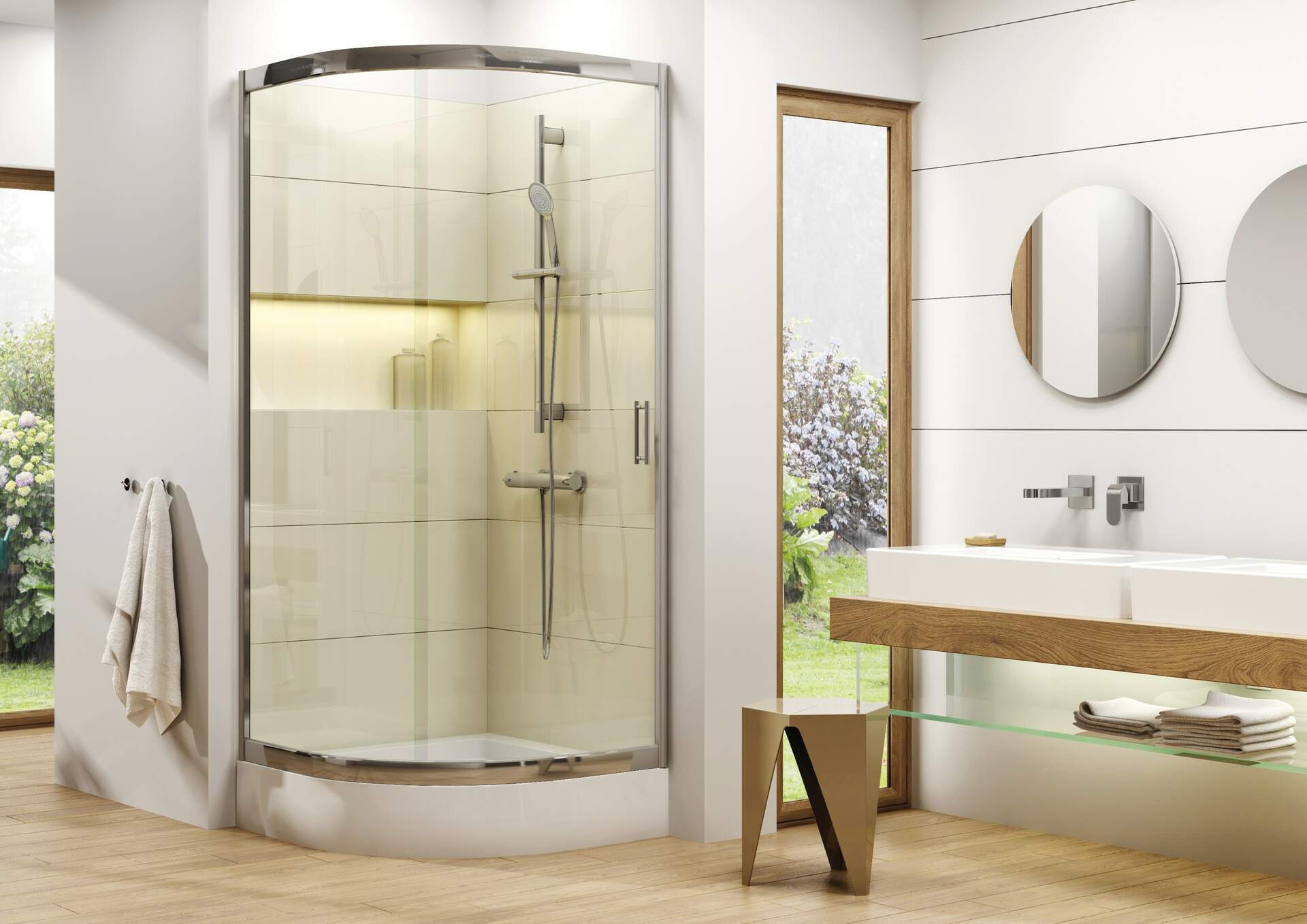 Deante Standard New brodzik półokrągły 80x80 cm biały KTA_054B - Wysyłka w 24h