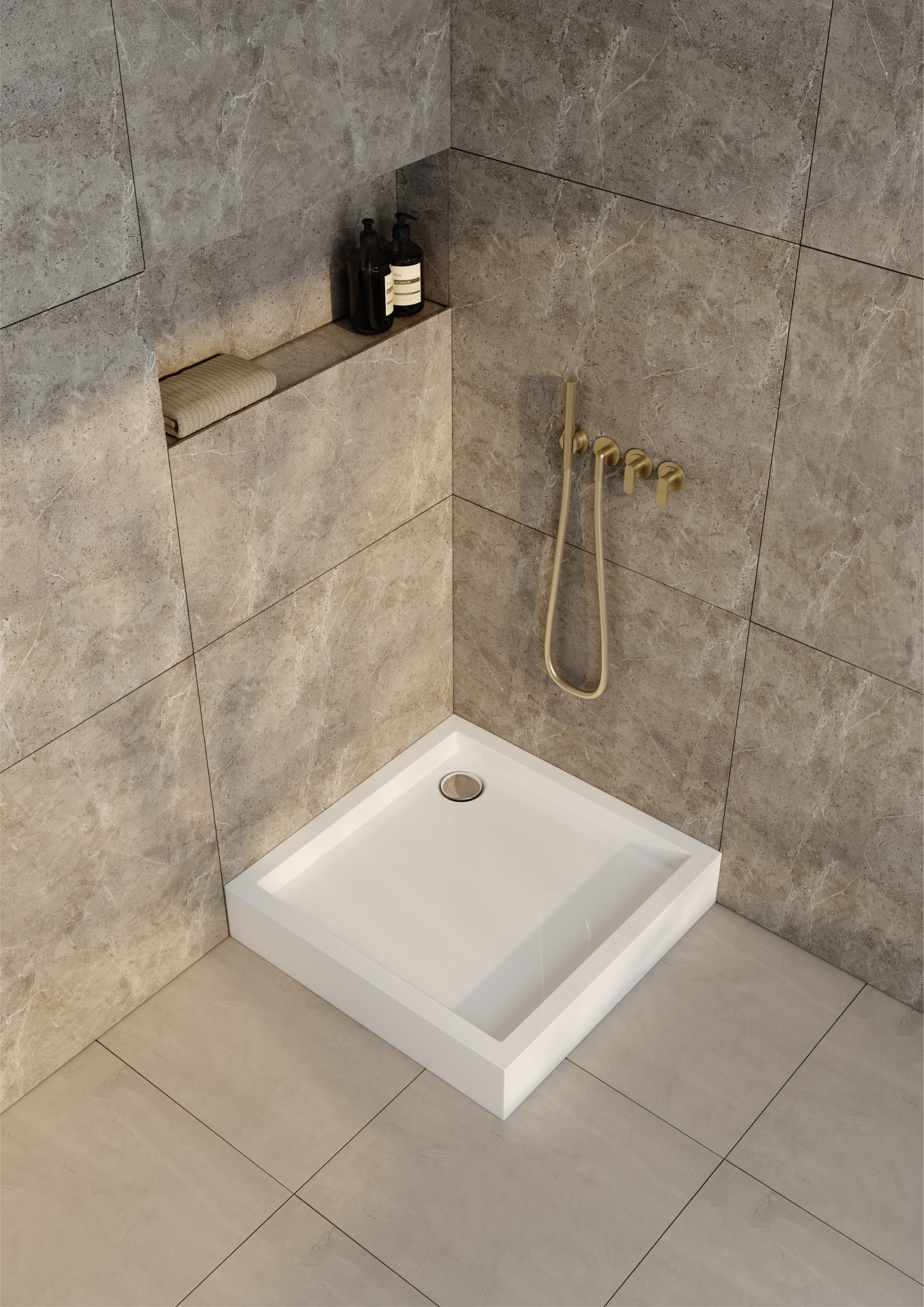 Schedline Favory Plus brodzik 80x80 cm kwadratowy biały 3ST.F1K-8080