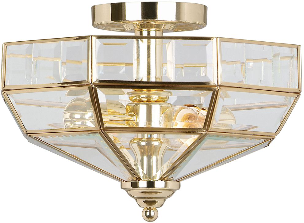 Elstead Lighting Old Park lampa podsufitowa 2x60 W polerowany mosiądz OLD-PARK-PB