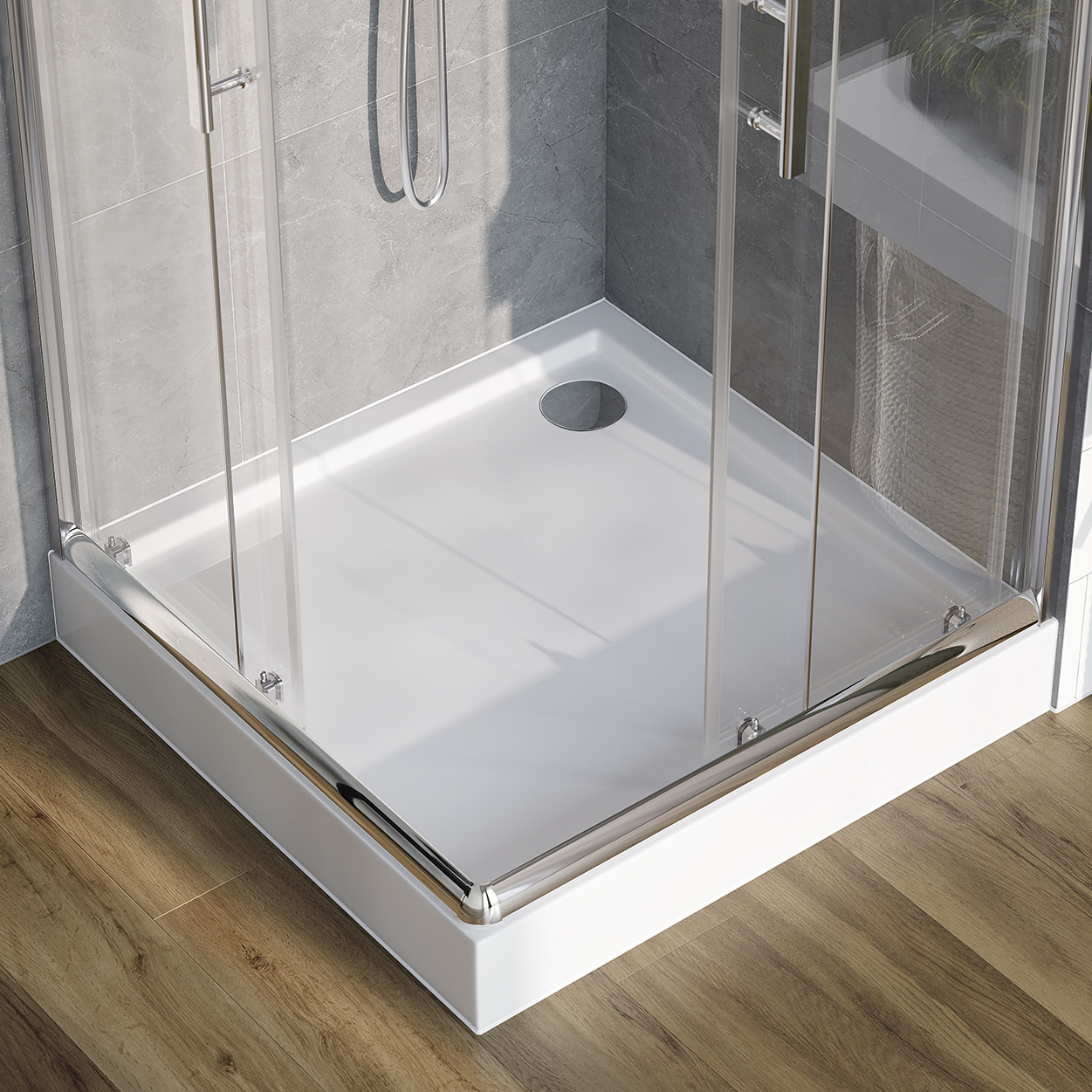 Deante Jasmin brodzik 90x90 cm kwadratowy biały KGJ041B - Wysyłka w 24h