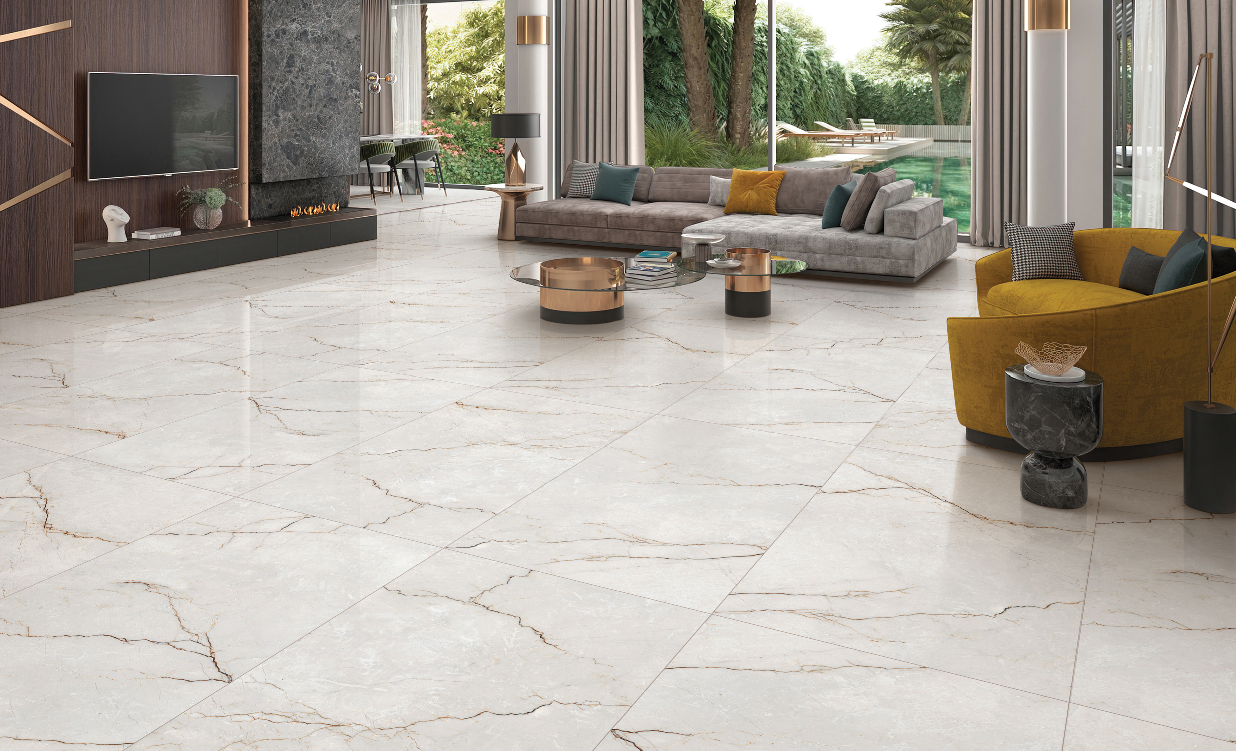 Ego Ceramics Royal Rosalio płytka ścienno-podłogowa 120x60 cm beżowa