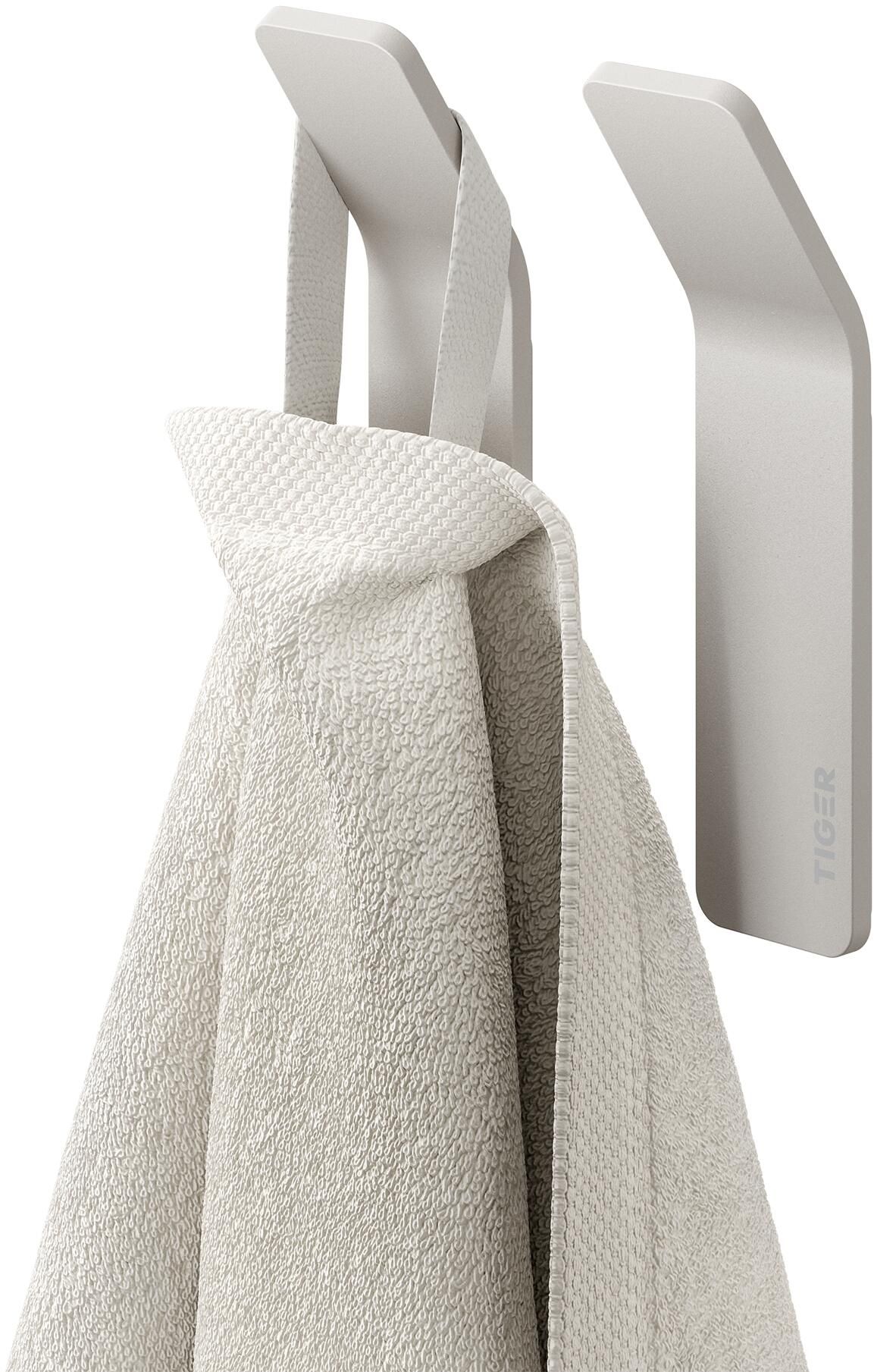 Tiger Single wieszak na ręcznik 2 szt haczyk szary 800748