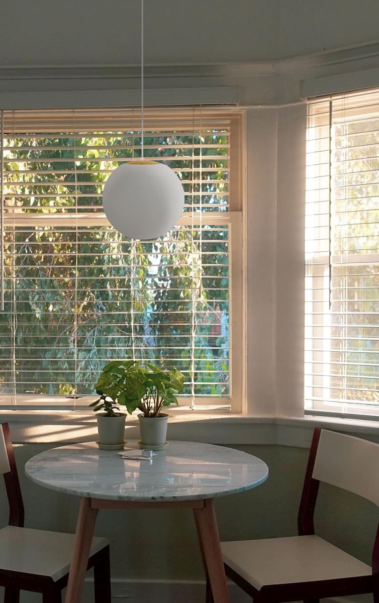 Kaja Elmo lampa wisząca 1x40 W biała-złota K-5312