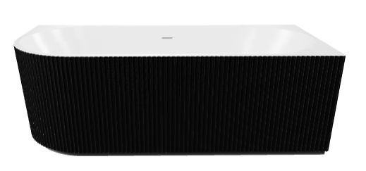 Besco Denaya wanna przyścienna 170x78 cm biała-czarna #WASB-170DPB