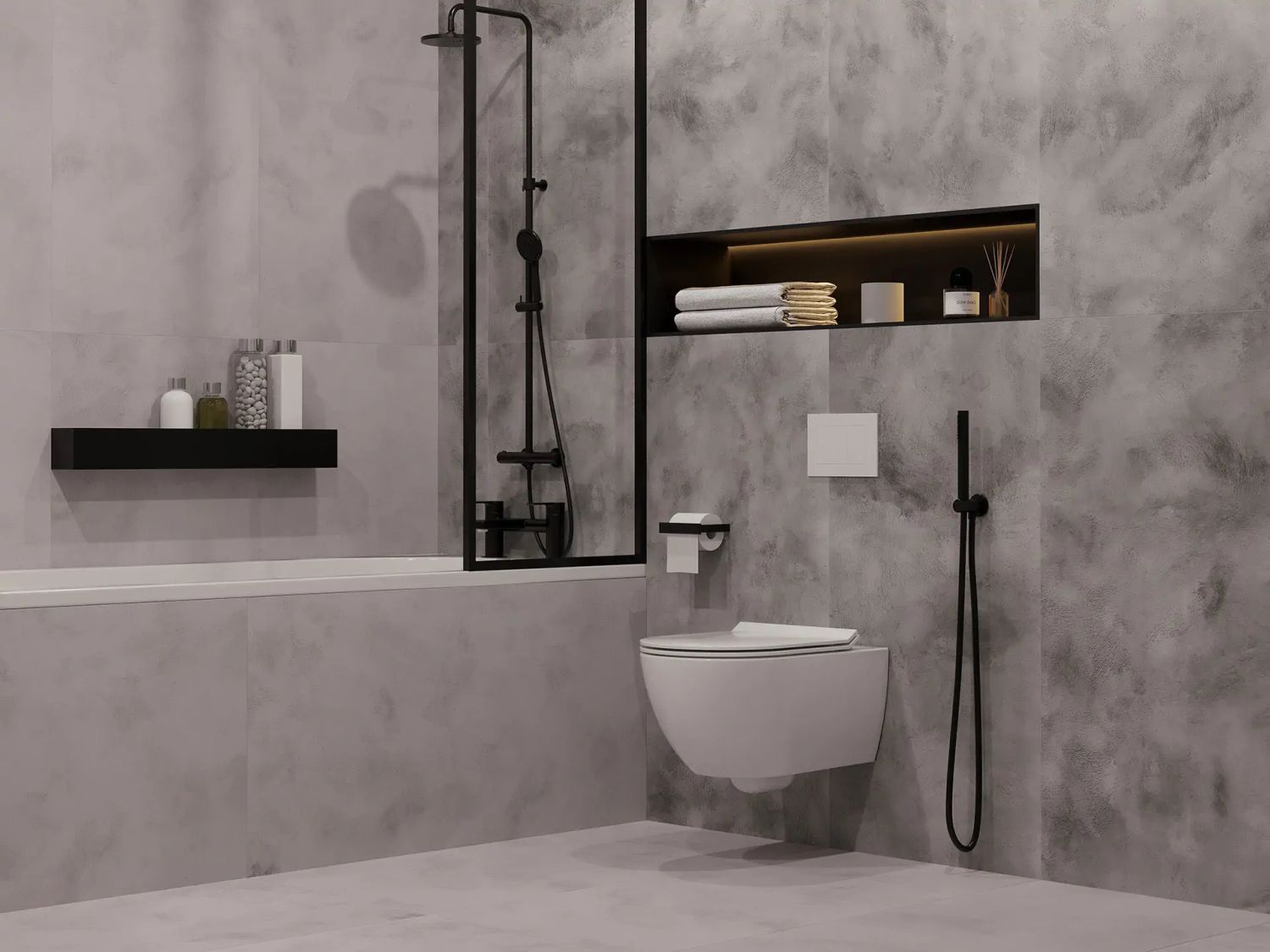 Ceramstic Di Carta płytka ścienno-podłogowa 120x60 cm szara