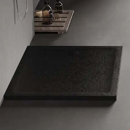 New Trendy Mild Stone brodzik 120x90 cm prostokątny czarny B-0598