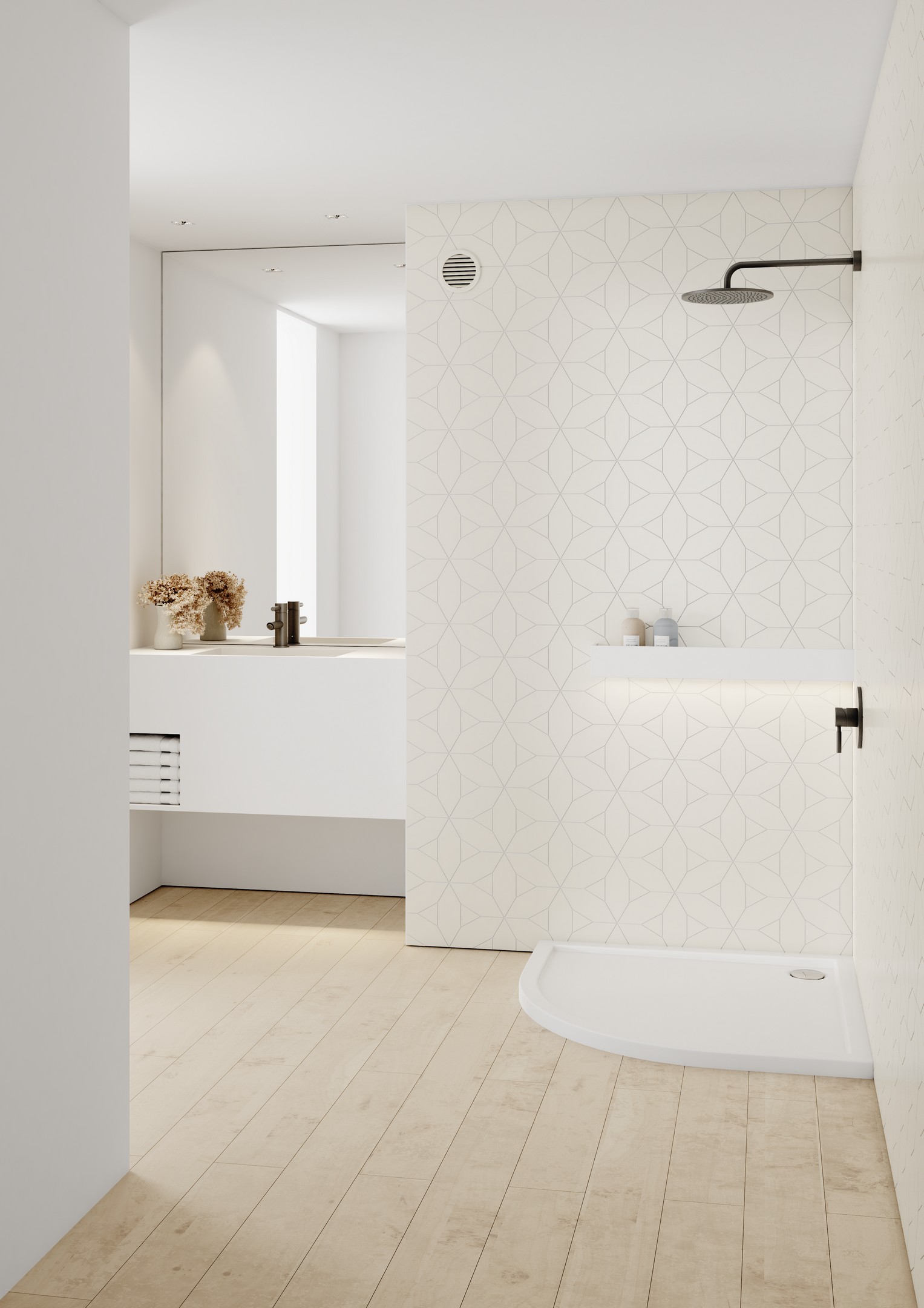 Schedline Sharper brodzik 80x80 cm półokrągły biały 3S.S1O-8080