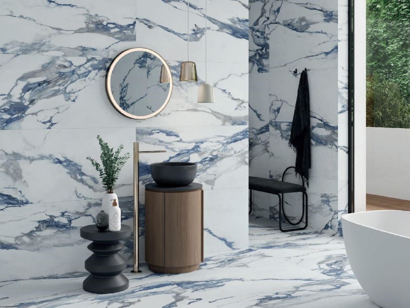 Keratile Patagonia Blue płytka ścienno-podłogowa 120x60 cm niebieska