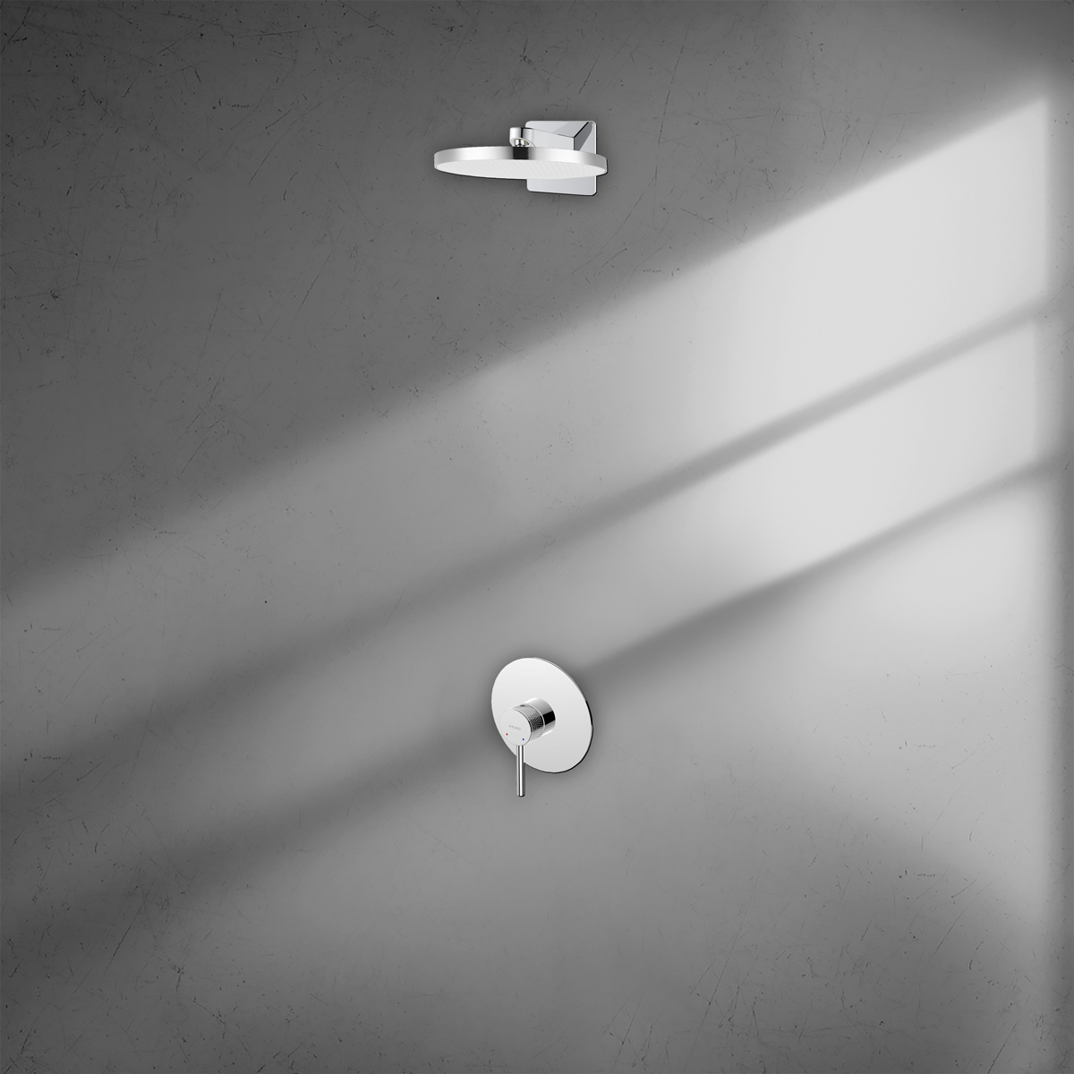 Zestaw Ksuro 01 bateria prysznicowa podtynkowa z deszczownicą chrom 17002010 - Wysyłka w 24h