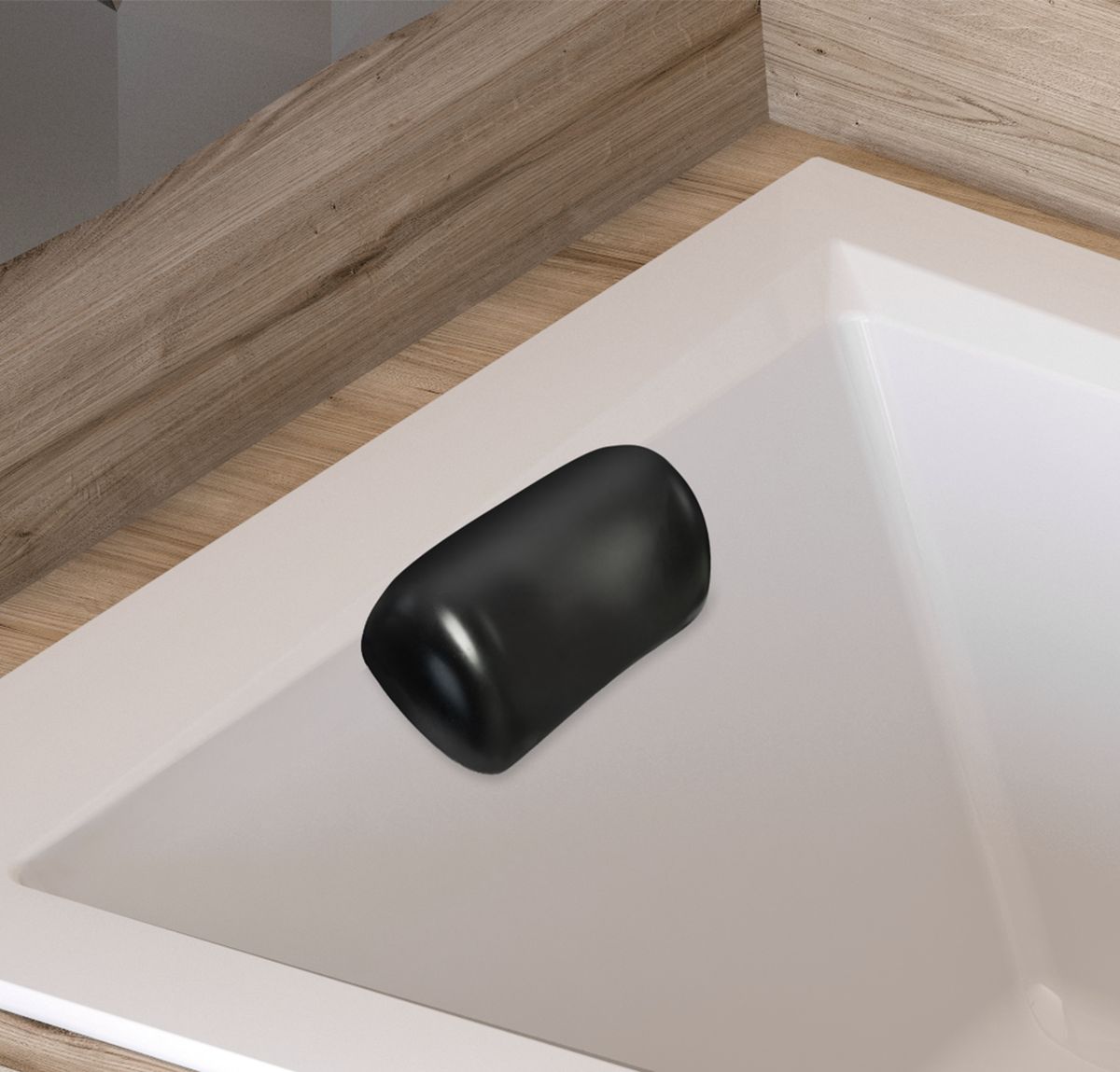 Besco Loox zagłówek do wanny czarny ZWL