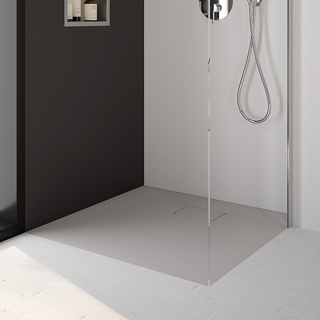 Oltens Bergytan brodzik kwadratowy 80x80 cm RockSurface kaszmir 17100900 - Wysyłka w 24h