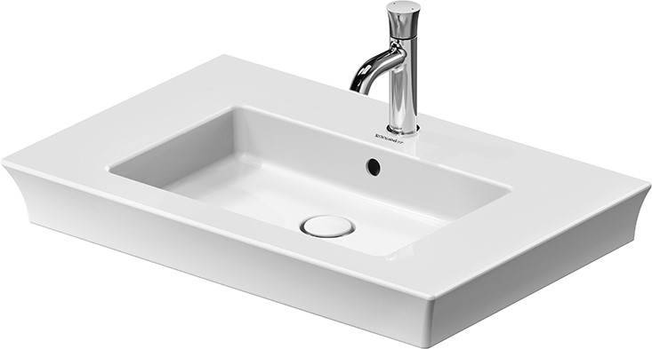 Duravit White Tulip umywalka 75x49 cm meblowa prostokątna biała 2363750000